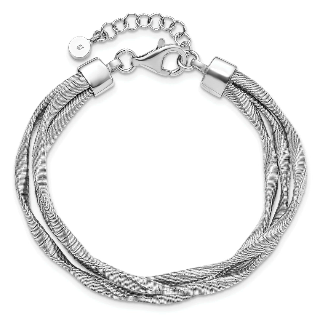 Lovely Rita's Bracelets Sterling Silver Rhodium-plated 3strand Bracelet