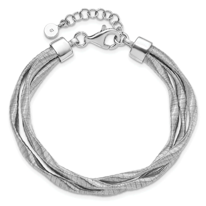 Lovely Rita's Bracelets Sterling Silver Rhodium-plated 3strand Bracelet