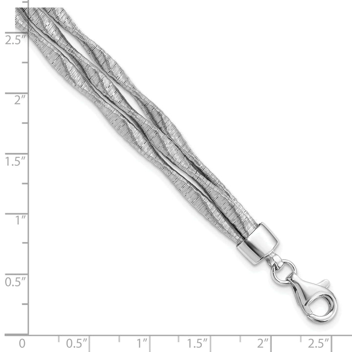 Lovely Rita's Bracelets Sterling Silver Rhodium-plated 3strand Bracelet