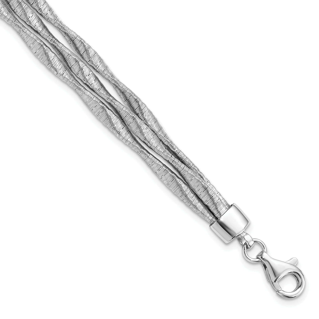 Lovely Rita's Bracelets Sterling Silver Rhodium-plated 3strand Bracelet