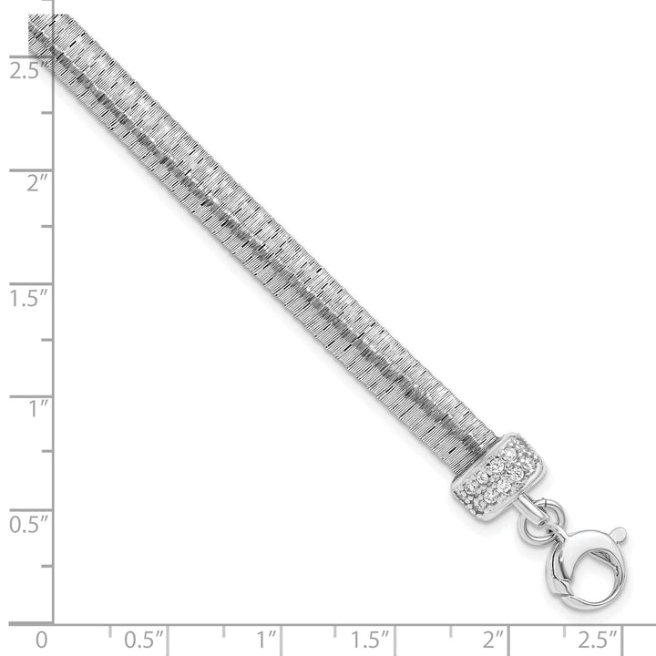 Lovely Rita's Bracelets Sterling Silver Rhodium-plated C.Z Bracelet
