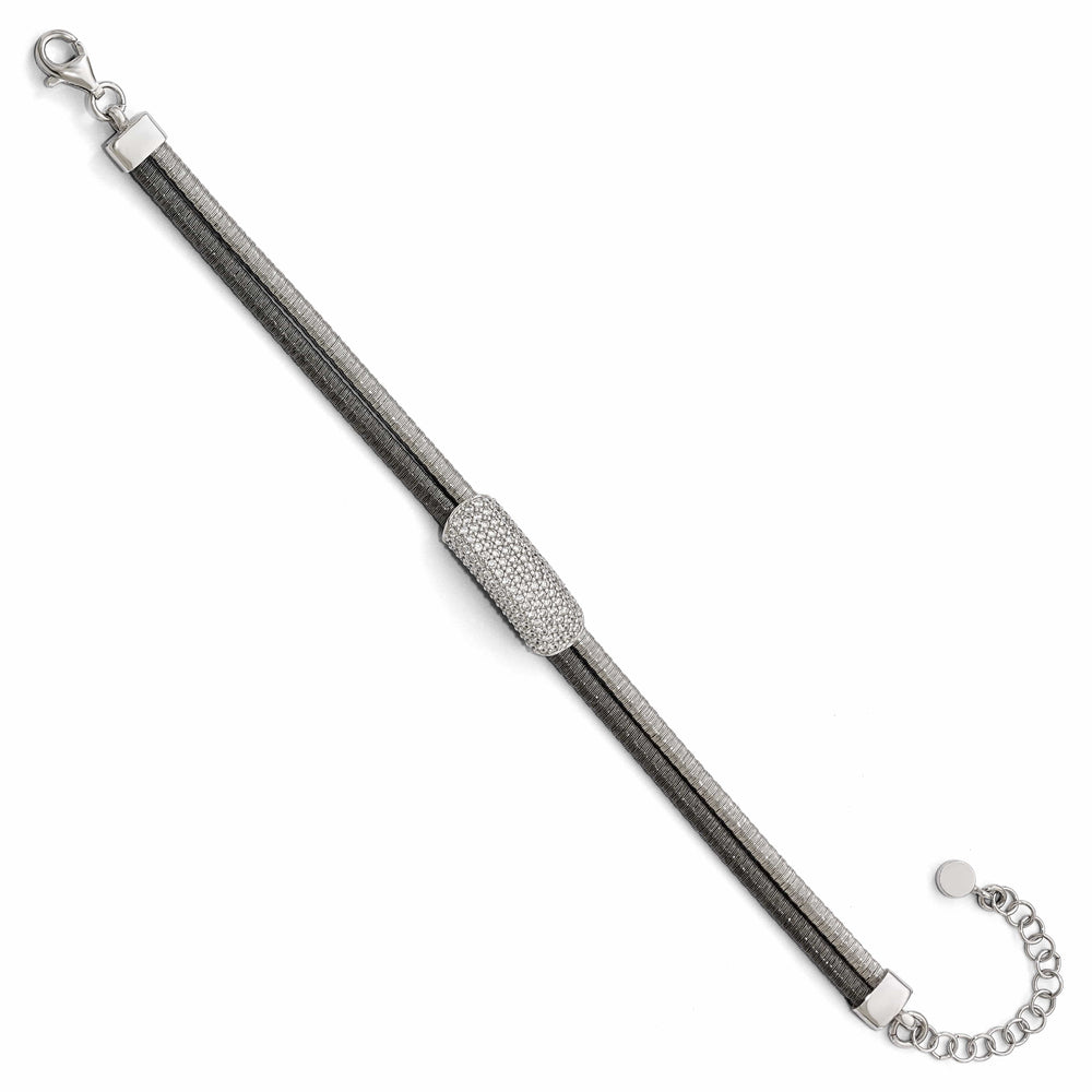 Lovely Rita's Bracelets Sterling Silver Ruthenium-plated C.Z Bracelet