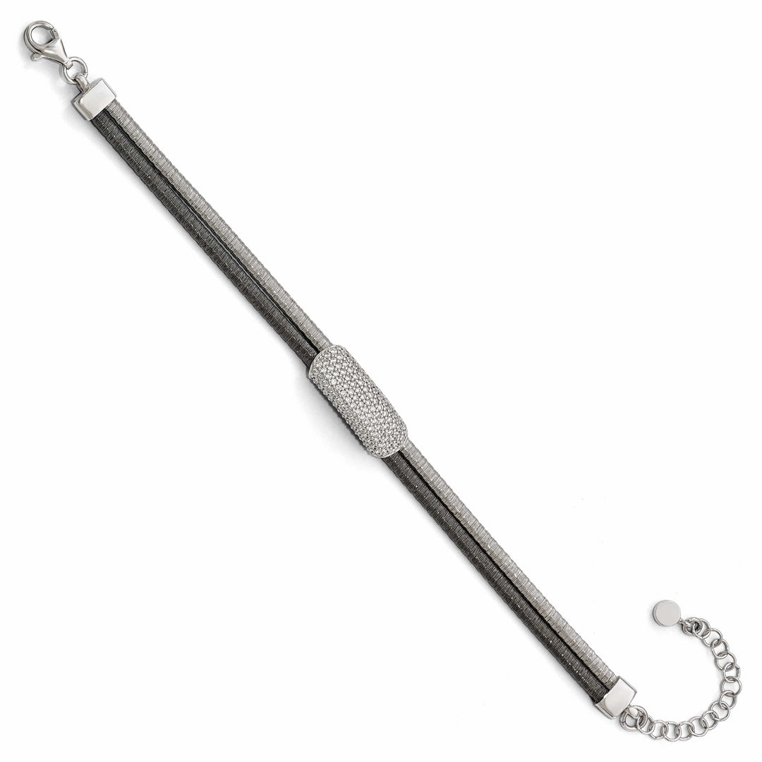 Lovely Rita's Bracelets Sterling Silver Ruthenium-plated C.Z Bracelet