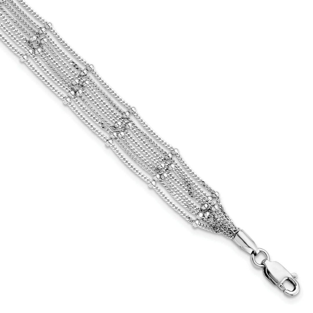 Lovely Rita's Bracelets Sterling Silver Seven Strand Beaded Bracelet