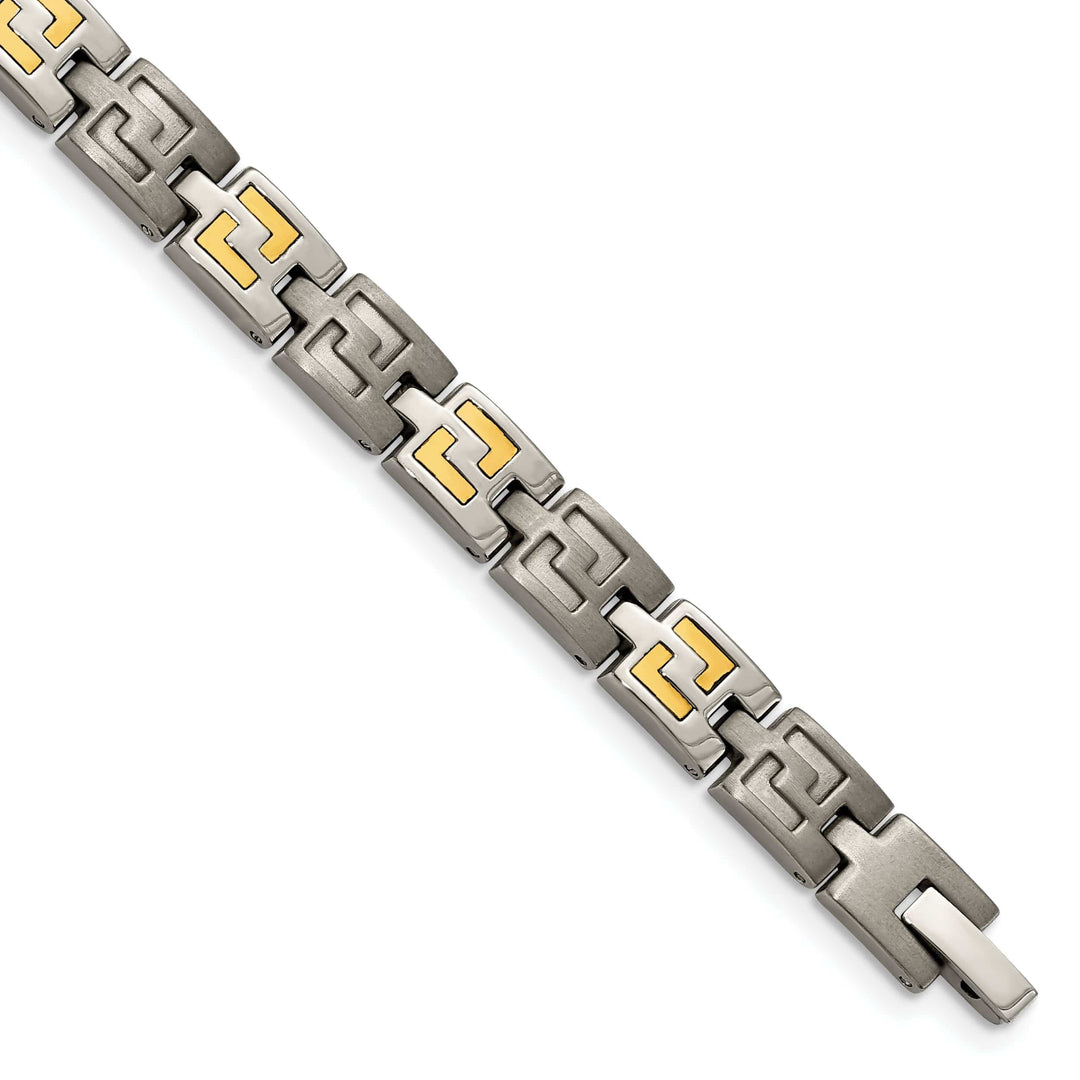 Chisel Bracelets Titanium 14k Gold Inlay Hypoallergenic Bracelet