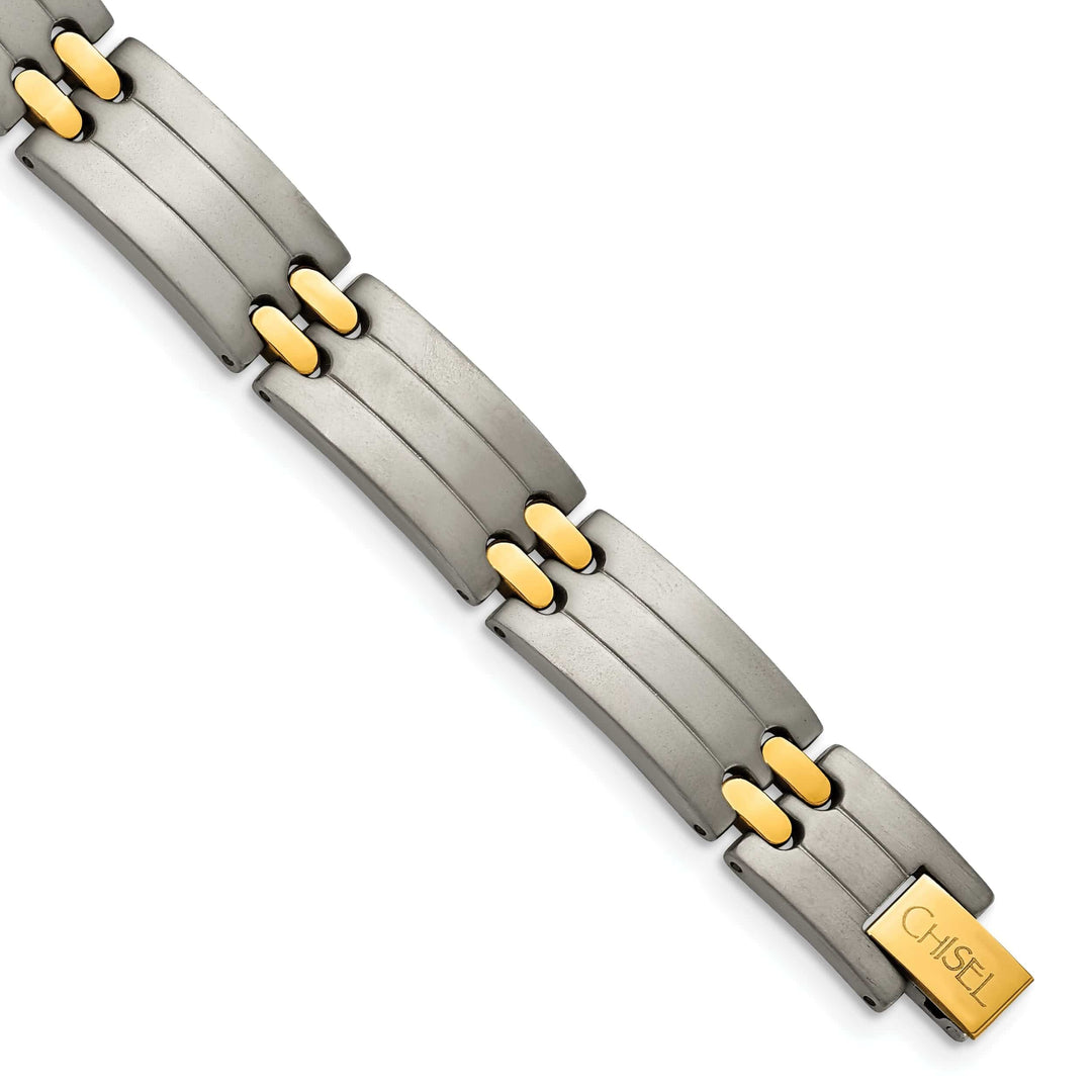 Chisel Bracelets Titanium 24k Gold Plating Hypoallergenic Bracelet