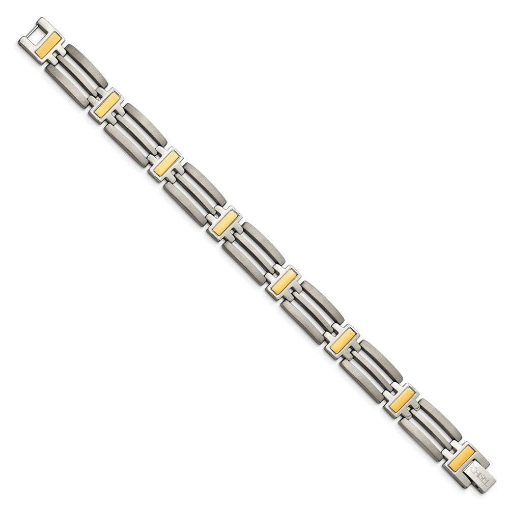 Chisel Bracelets Titanium 24k Gold Plating Hypoallergenic Bracelet