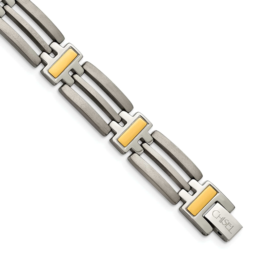 Chisel Bracelets Titanium 24k Gold Plating Hypoallergenic Bracelet