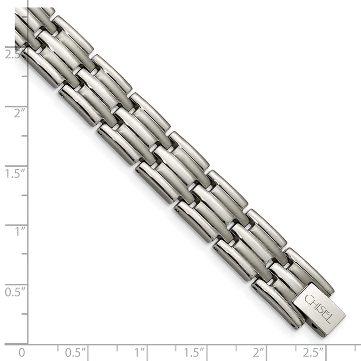 Chisel Bracelets Titanium Brushed Polished Hypoallergenic Bracelet