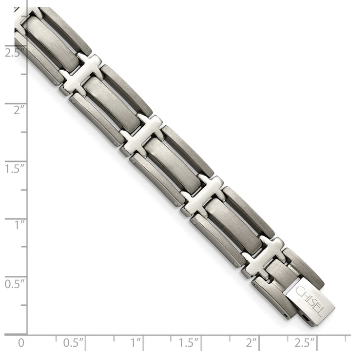Chisel Bracelets Titanium Brushed Polished Hypoallergenic Bracelet