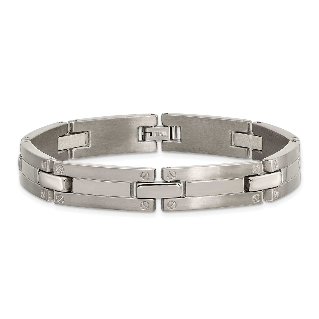 Chisel Bracelets Titanium Brushed Polished Hypoallergenic Bracelet