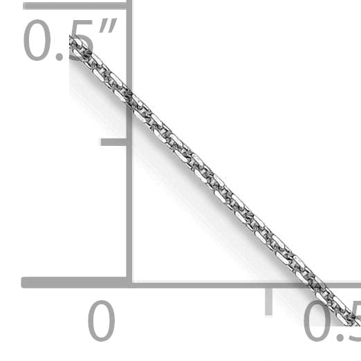Lovely Rita's Chains 14k White Gold 0.80mm Round Link Cable Chain