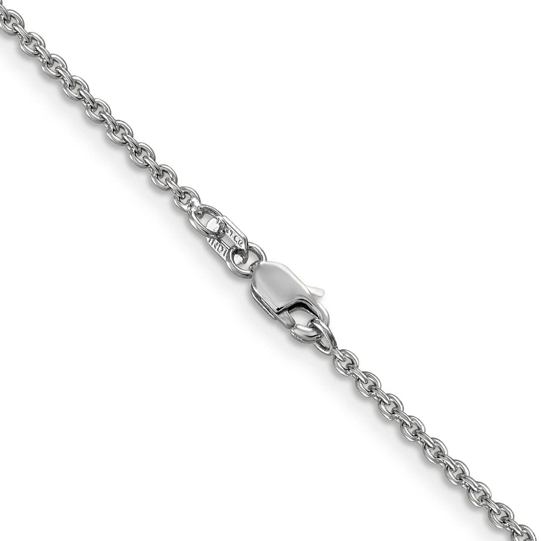 Lovely Rita's Chains 14k White Gold 1.90mm Solid Polish Cable Chain
