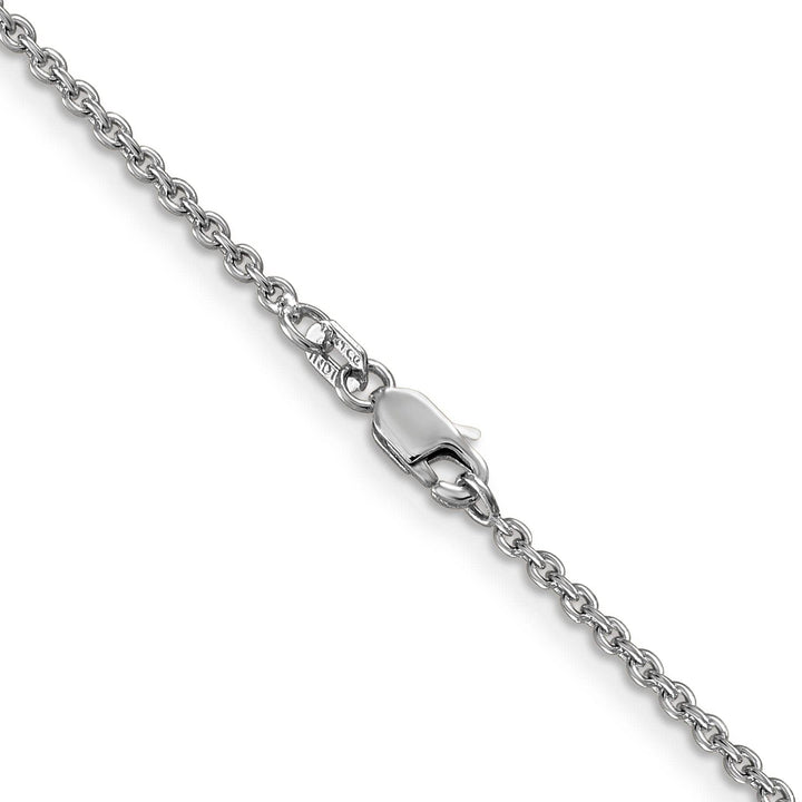 Lovely Rita's Chains 14k White Gold 1.90mm Solid Polish Cable Chain
