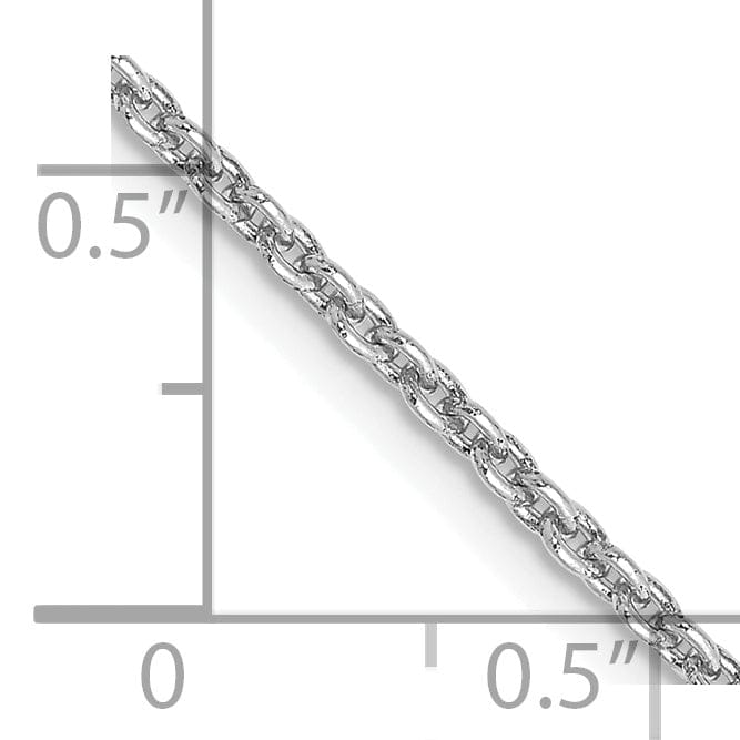 Lovely Rita's Chains 14k White Gold 2.00mm Round Link Cable Chain