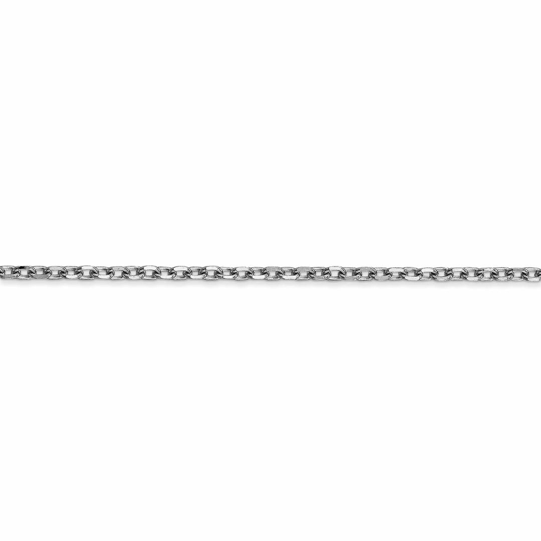 Lovely Rita's Chains 14k White Gold 2.20mm Round Link Cable Chain