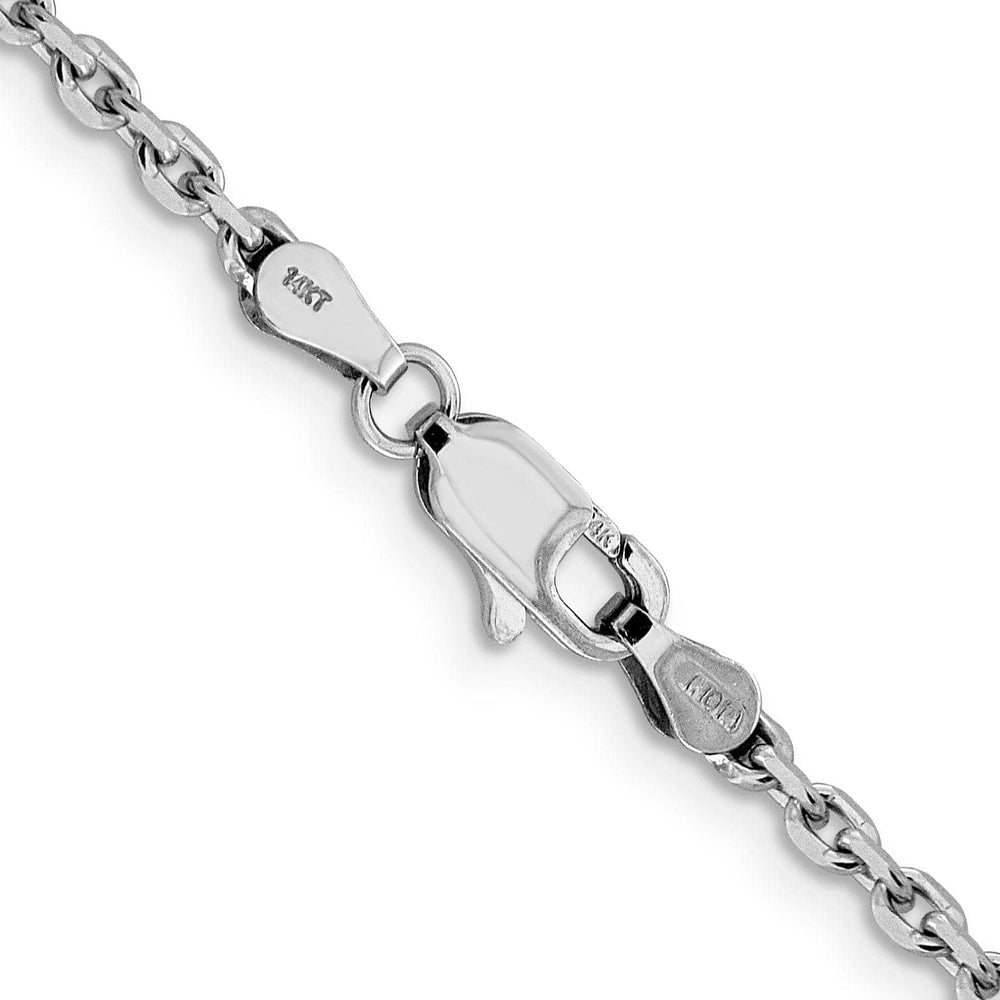 Lovely Rita's Chains 14k White Gold 2.50mm Solid D.C Cable Chain