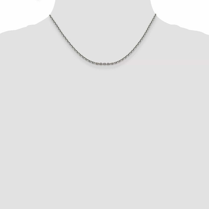 Lovely Rita's Chains 14k White Gold 2.50mm Solid D.C Cable Chain