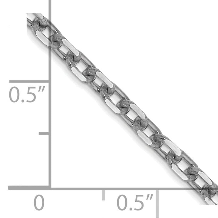 Lovely Rita's Chains 14k White Gold 3.00mm Round Link Cable Chain