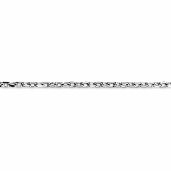 Lovely Rita's Chains 14k White Gold 3.00mm Round Link Cable Chain