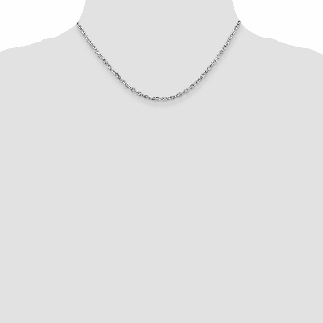 Lovely Rita's Chains 14k White Gold 3.00mm Round Link Cable Chain