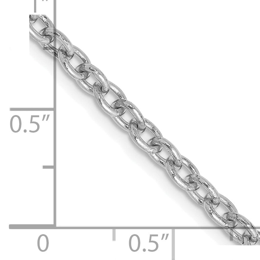 Lovely Rita's Chains 14k White Gold 3.20mm Round Link Cable Chain