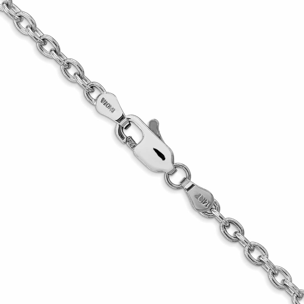 Lovely Rita's Chains 14k White Gold 3.20mm Round Link Cable Chain