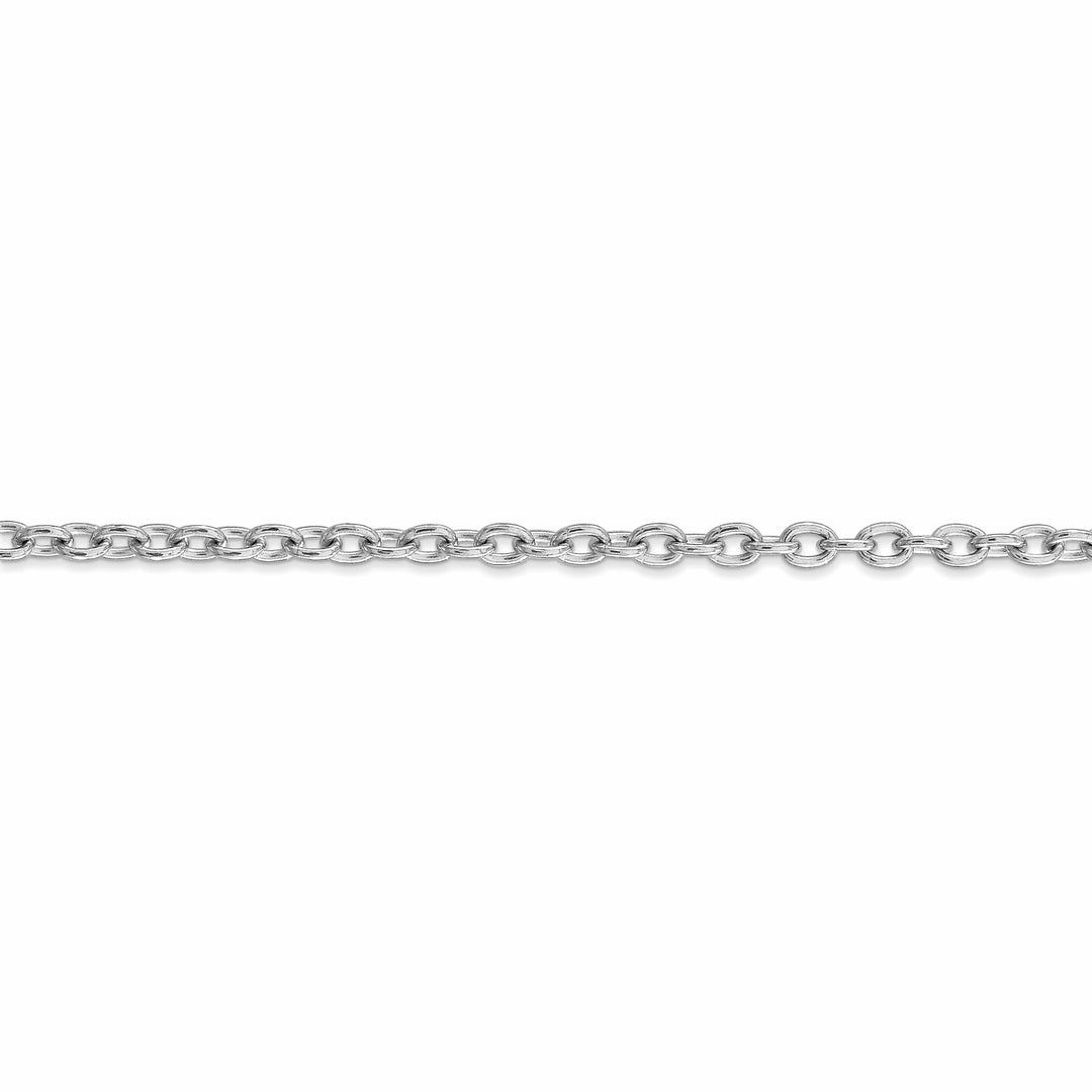 Lovely Rita's Chains 14k White Gold 3.20mm Round Link Cable Chain