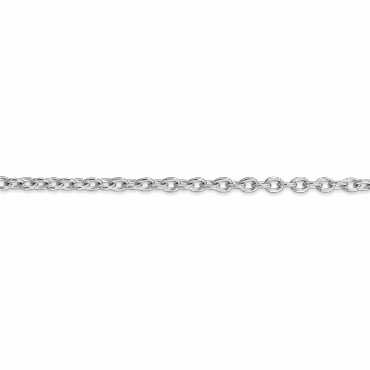Lovely Rita's Chains 14k White Gold 3.20mm Round Link Cable Chain