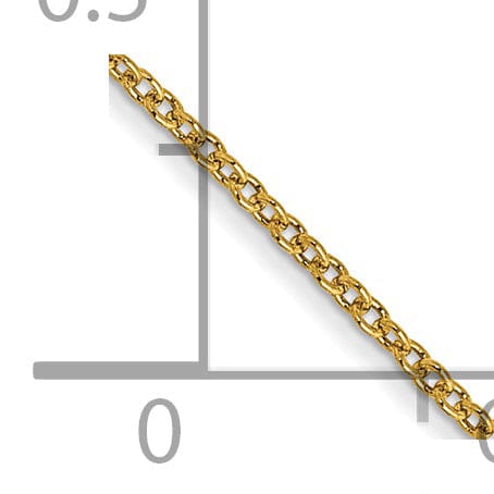 Lovely Rita's Chains 14k Yellow Gold 1.00mm Solid Polish Cable Chain