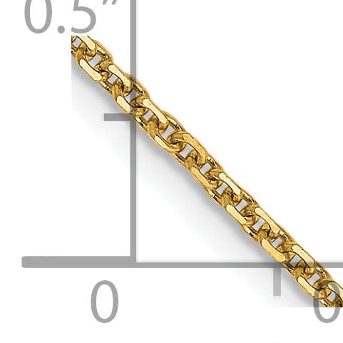Lovely Rita's Chains 14k Yellow Gold 1.30mm Solid D.C Cable Chain