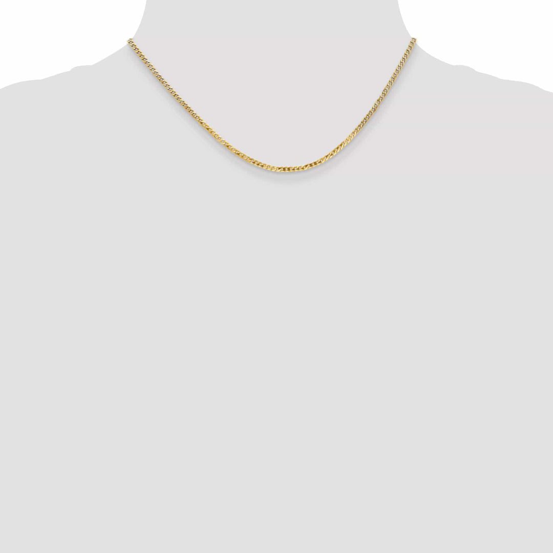 Lovely Rita's Chains 14k Yellow Gold 2.20mm Flat Beveled Curb Chain