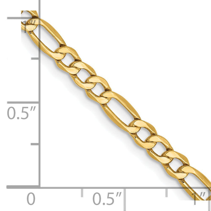 Lovely Rita's Chains 14k Yellow Gold 3.50-mm Semi Solid Figaro Chain