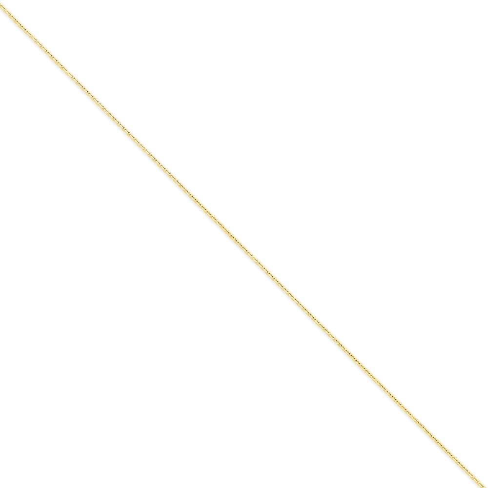 Lovely Rita's Chains Size 9 14k Yellow Gold 1.30mm Solid D.C Cable Chain