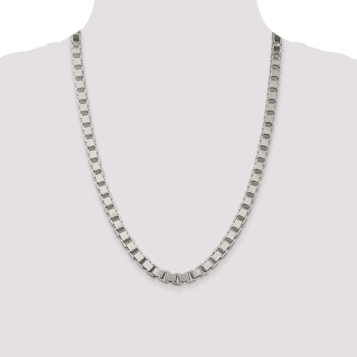 Lovely Rita's Chains Sterling Silver Polish 7.00-mm Solid Box Chain