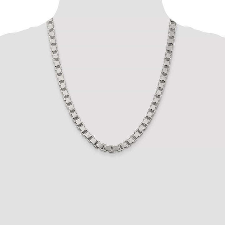 Lovely Rita's Chains Sterling Silver Polish 7.00-mm Solid Box Chain