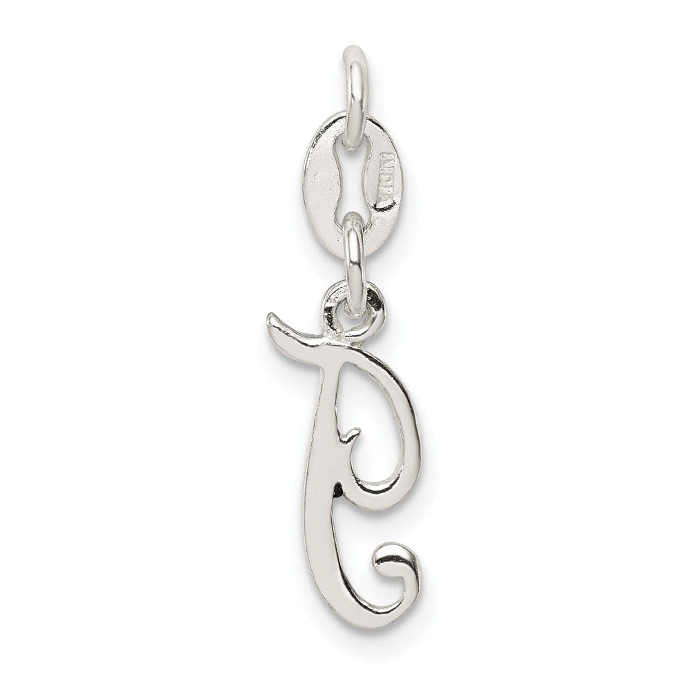 Lovely Rita's Chains Sterling Silver T Initial Pendant