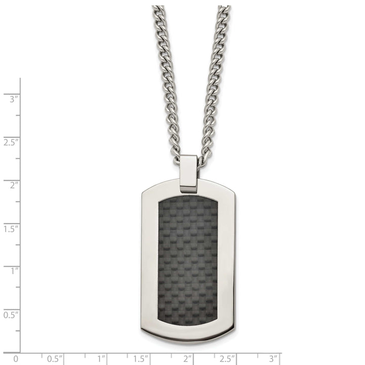 Chisel Chains Titanium Carbon Fiber Dog Tag Chains