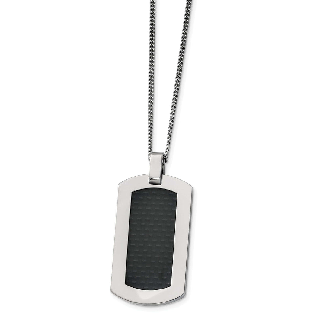 Chisel Chains Titanium Carbon Fiber Dog Tag Chains