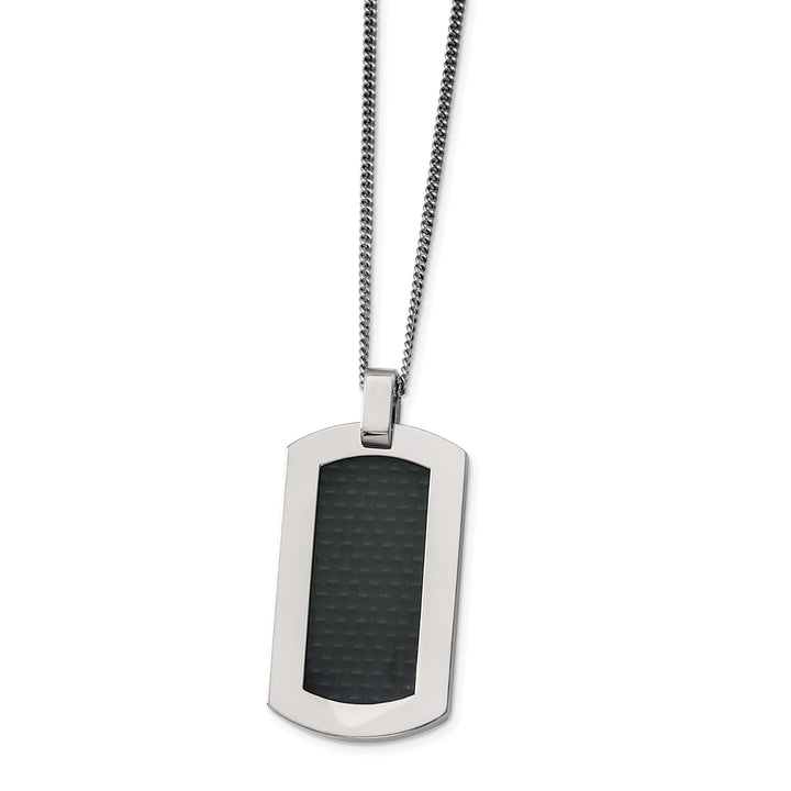 Chisel Chains Titanium Carbon Fiber Dog Tag Chains