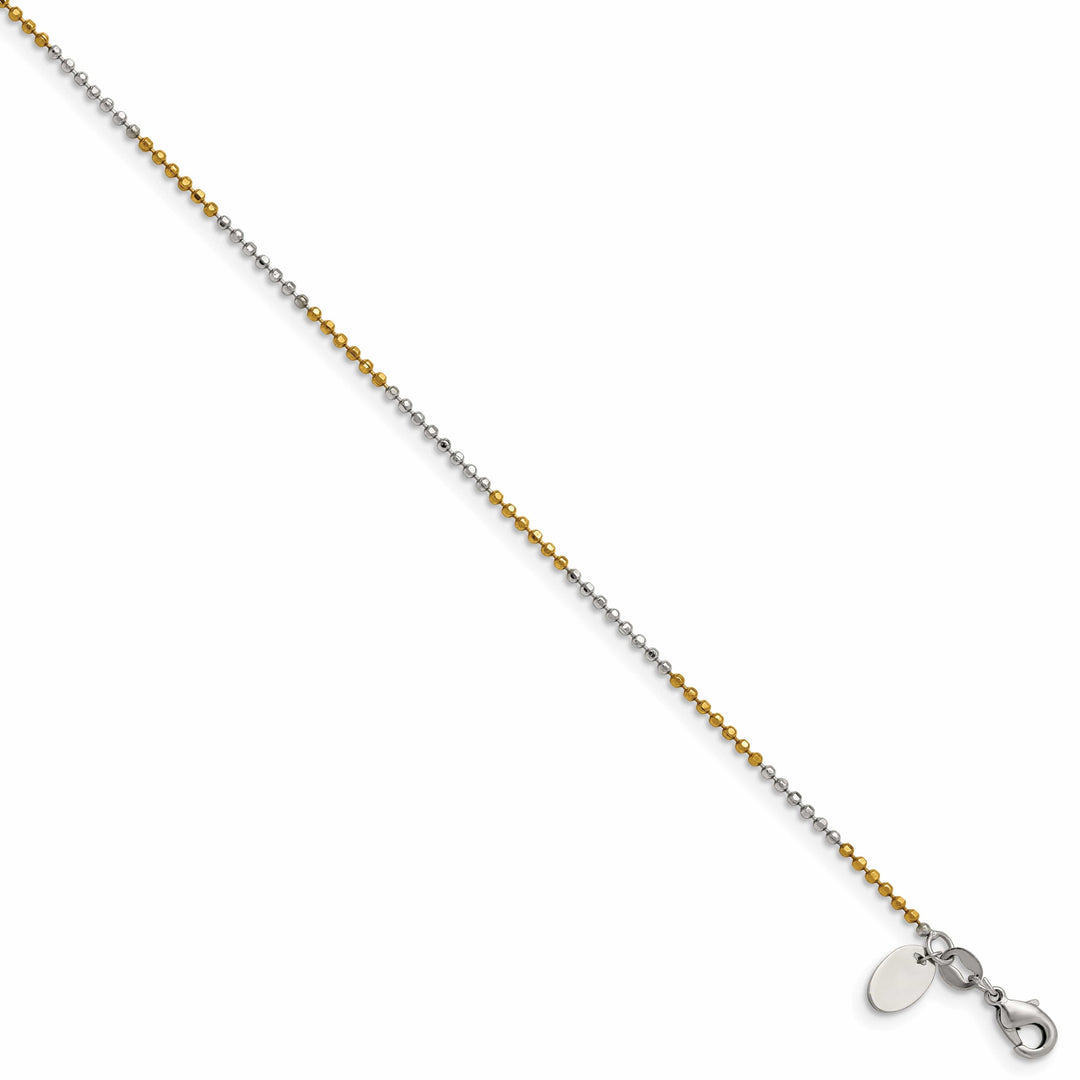 Chisel Chains White Yellow Rhodium Brass Plated Beaded Chain