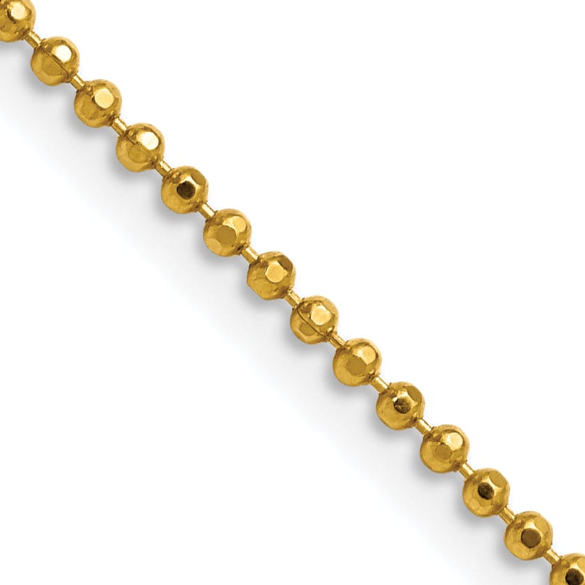 Chisel Chains Yellow Rhodium Brass Plated Beaded Chain