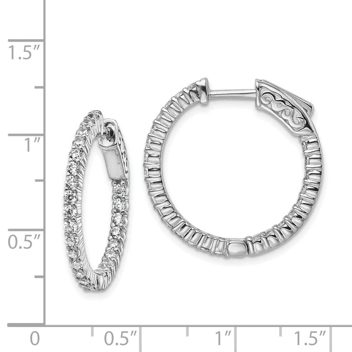 Sterling Shimmer Earrings Sterling Silver CZ Hoop Earrings