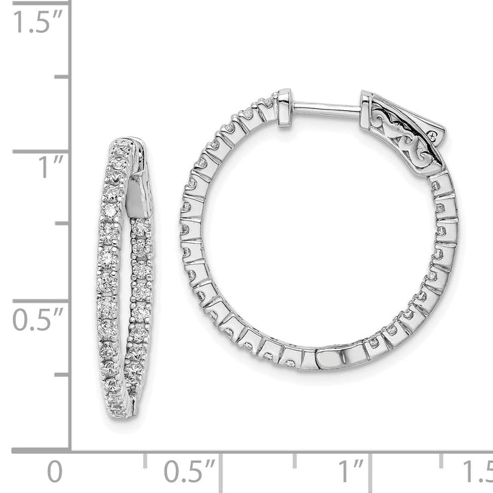 Sterling Shimmer Earrings Sterling Silver CZ Hoop Earrings