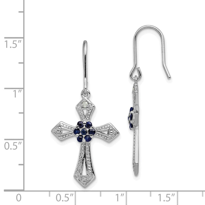 Lovely Rita's Earrings Sterling Silver Diamond Accent Cross Earrings