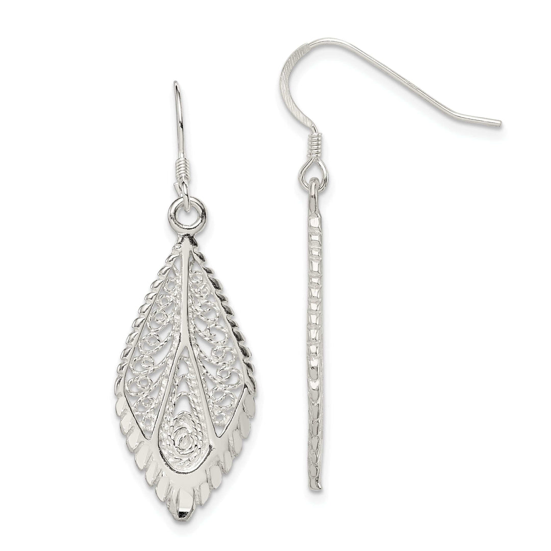 Lovely Rita's Earrings Sterling Silver Filigree Hook Dangle Earrings
