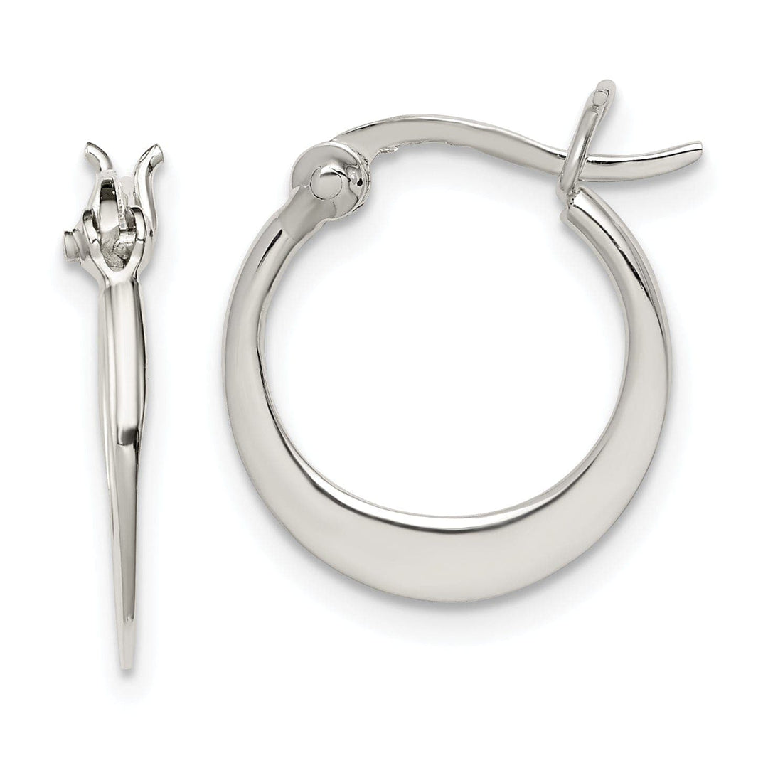 Lovely Rita's Earrings Sterling Silver Flat Hoop Earrings