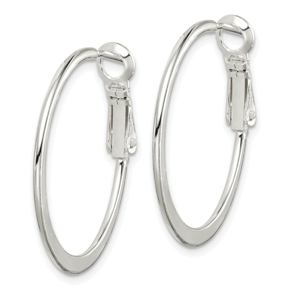 Lovely Rita's Earrings Sterling Silver Flat Hoop Earrings