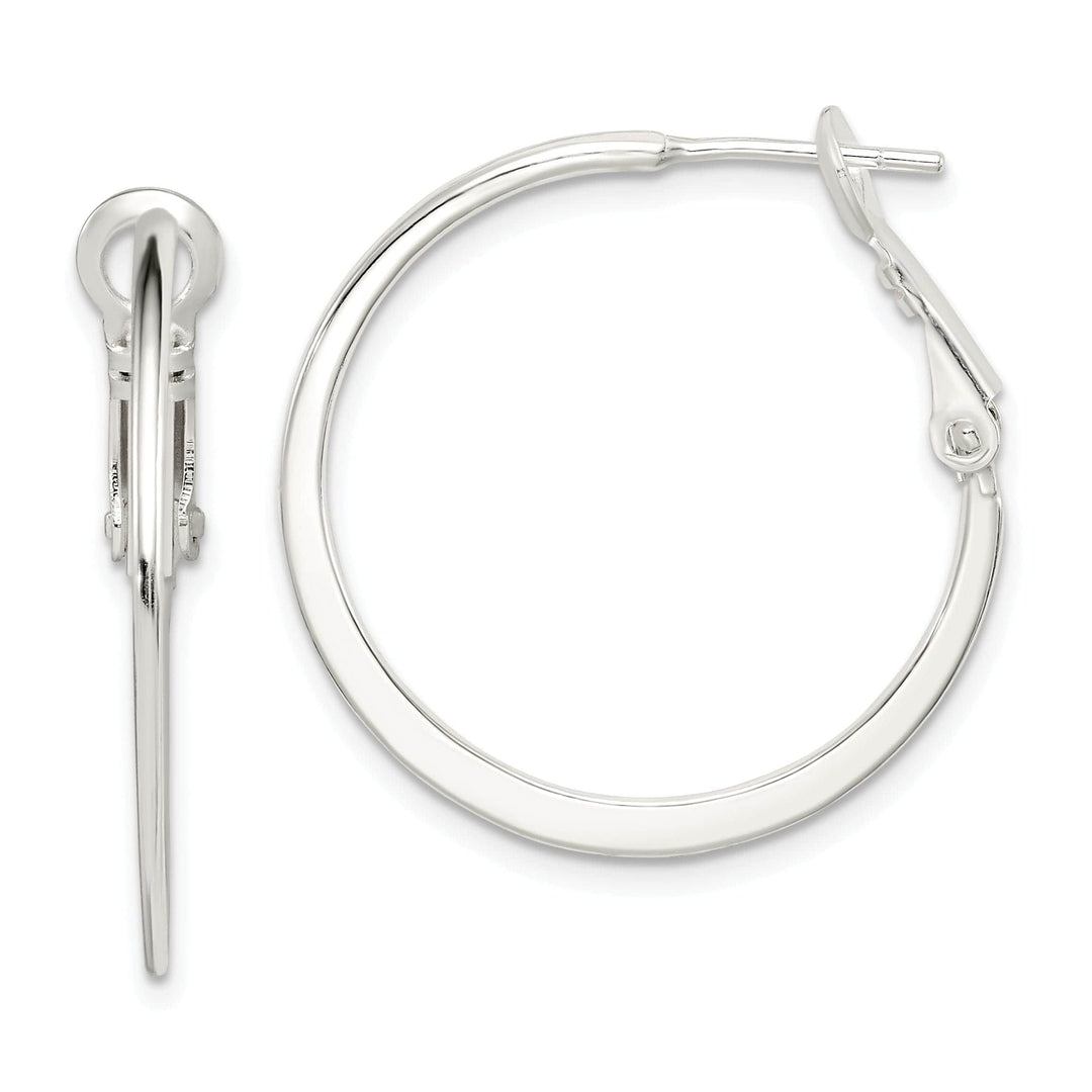 Lovely Rita's Earrings Sterling Silver Flat Hoop Earrings