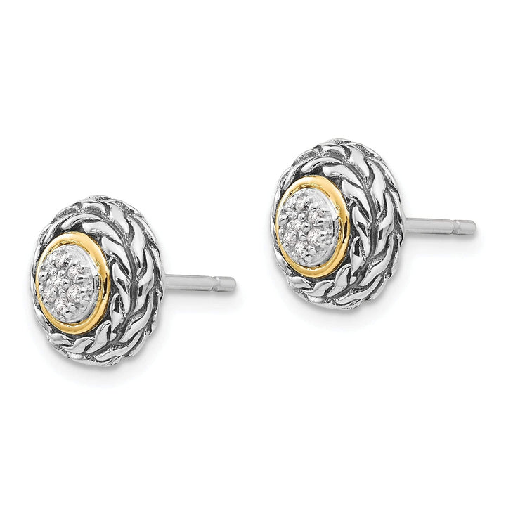 Shey Couture Earrings Sterling Silver Gold Diamond Earrings